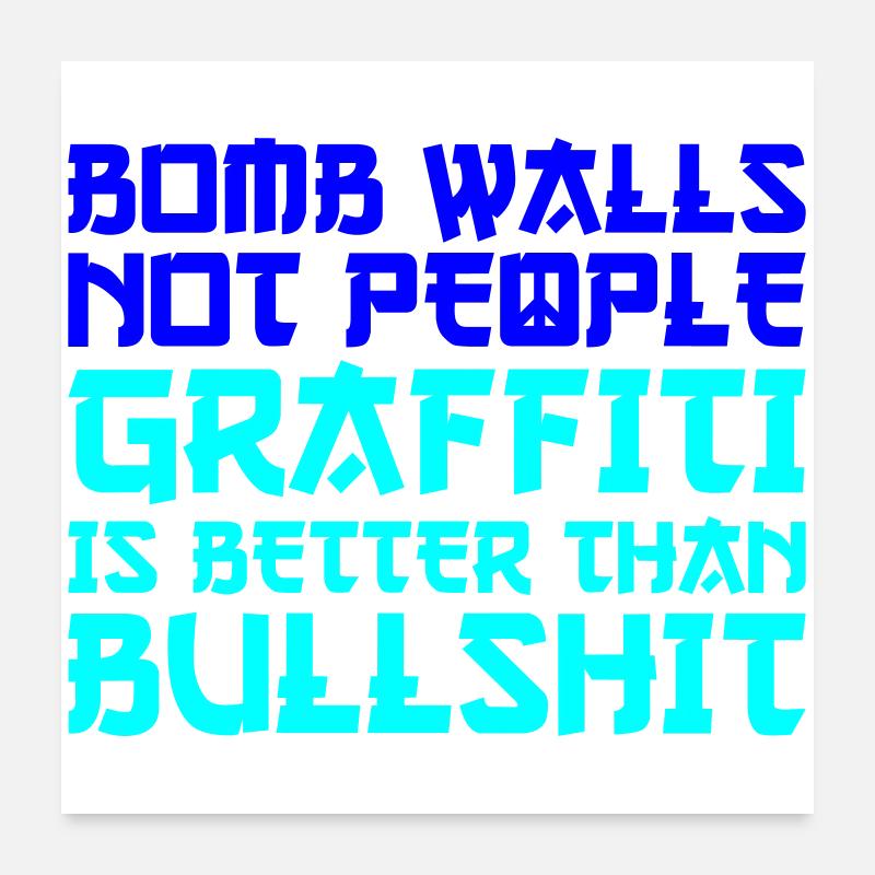 Frieden Graffiti Poster 60x60 cm