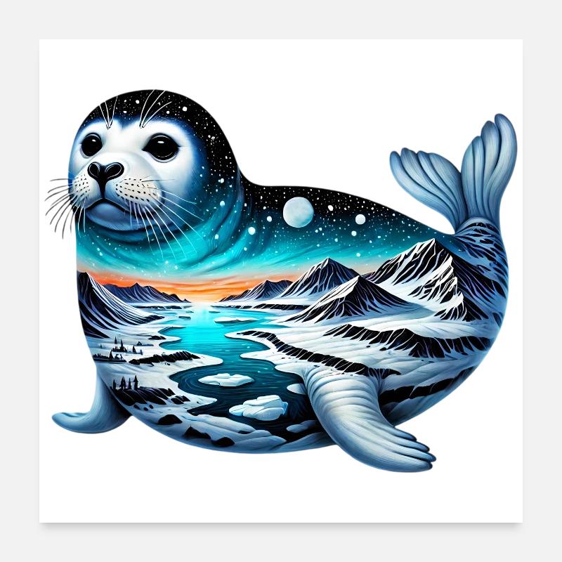 Seal Poster 24" x 24" (60x60 cm)