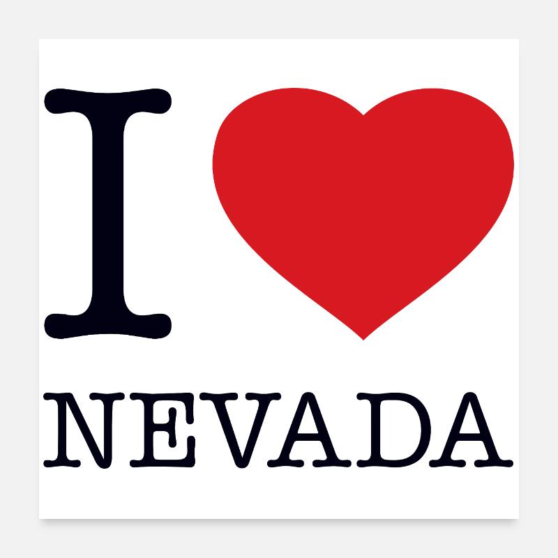 J’ADORE LE NEVADA Poster 60 x 60 cm