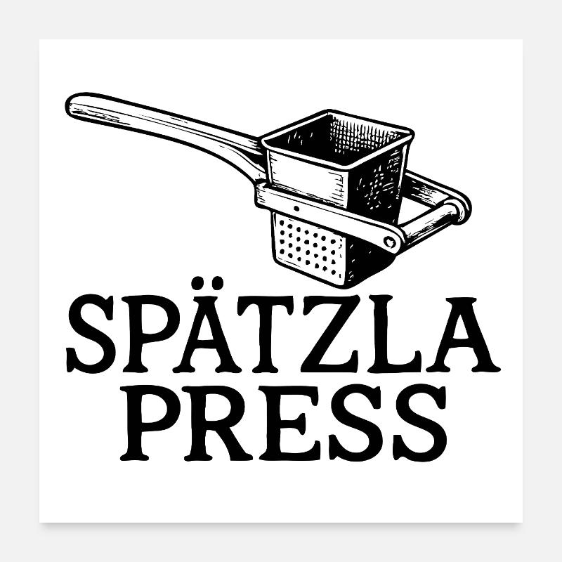 Spätzla Press | Typisch Schwäbisch Poster 60x60 cm