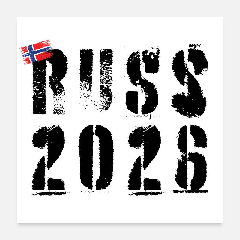 RUSSIE 2026 Année Grunge Poster 60 x 60 cm