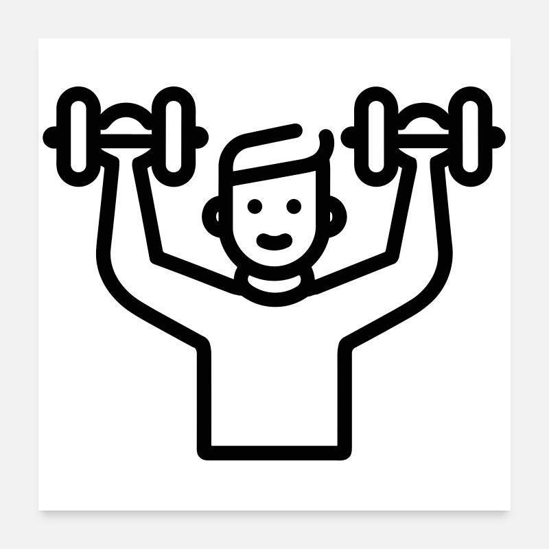 musculation Poster 60 x 60 cm