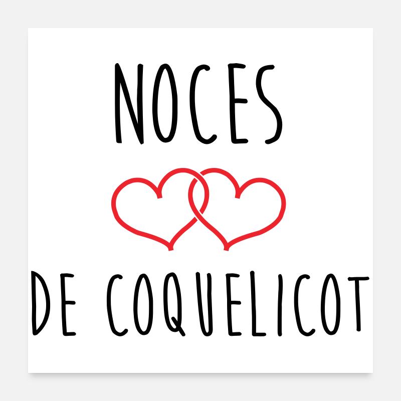 noces de Coquelicot 8 ans de mariage Poster 60 x 60 cm
