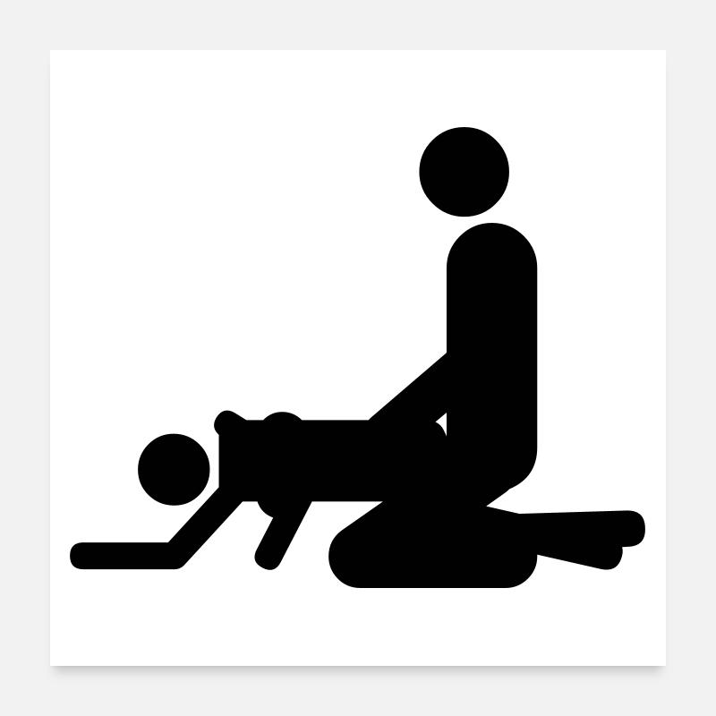von hinten Poster 60x60 cm