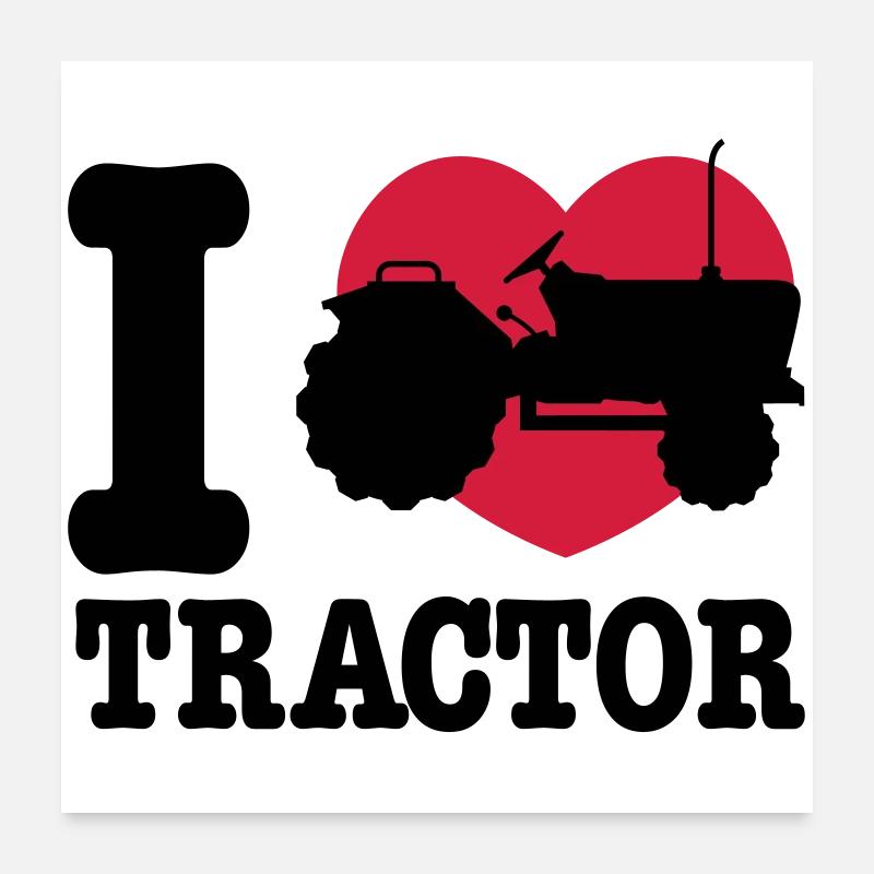tracteur Poster 60 x 60 cm