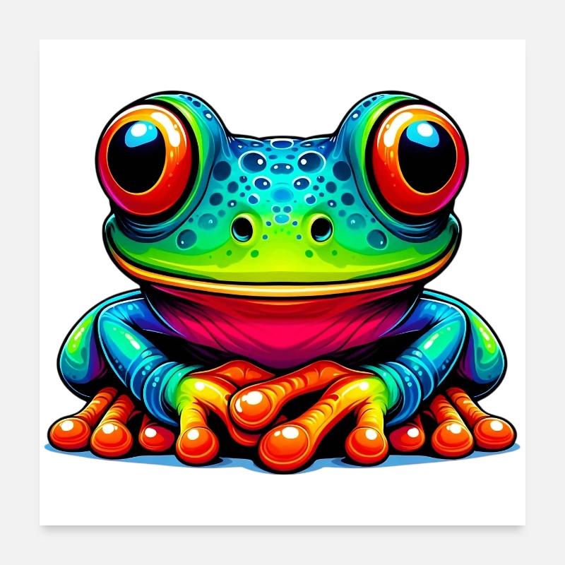 Grenouille Poster 60 x 60 cm