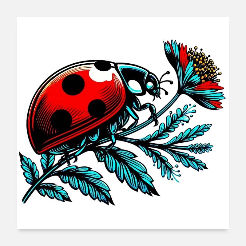 Ladybird Poster 24" x 24" (60x60 cm)