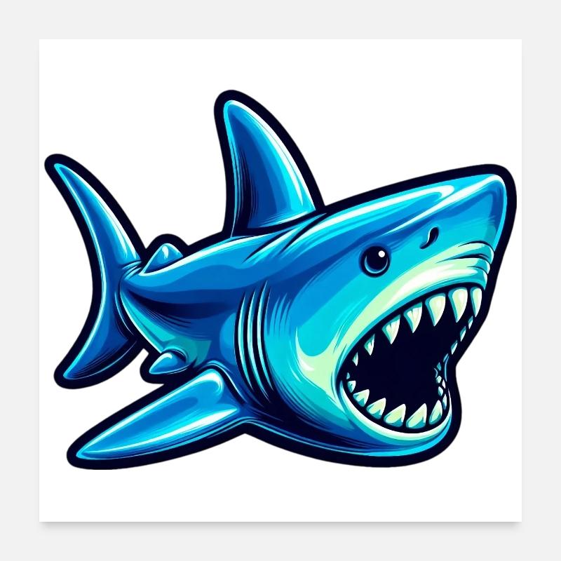 Requin Poster 60 x 60 cm