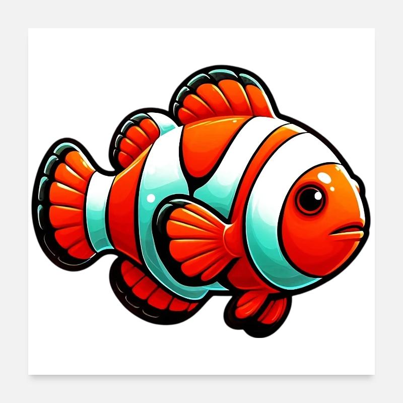Clownfisch Poster 60x60 cm