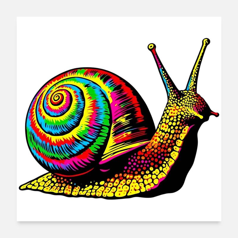 Snail Poster 24" x 24" (60x60 cm)