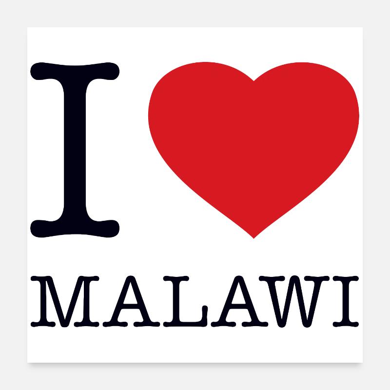J’ADORE LE MALAWI Poster 60 x 60 cm