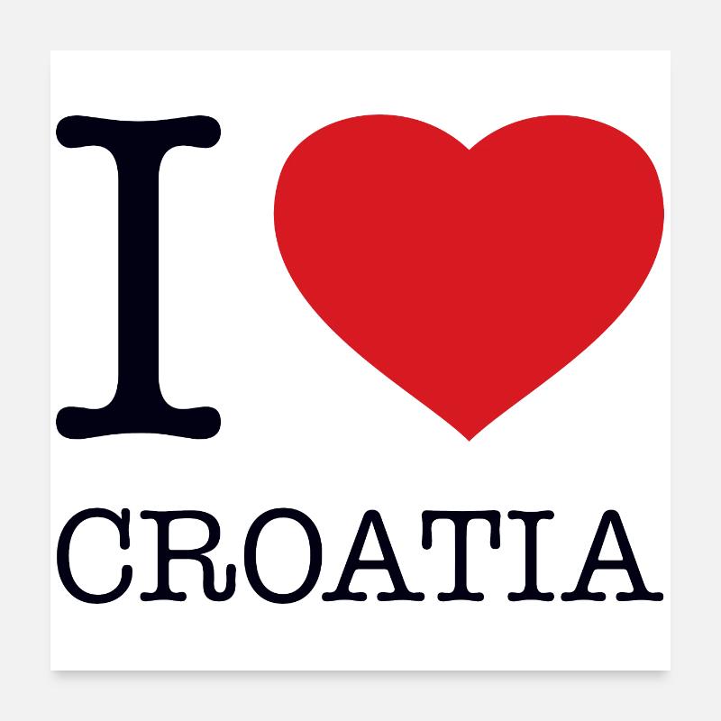 J’ADORE LA CROATIE Poster 60 x 60 cm