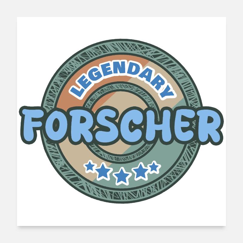 Forscher als Geschenkidee Poster 60x60 cm