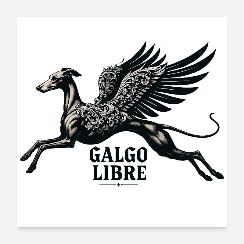 Galgo Libre n°1 Poster 60 x 60 cm