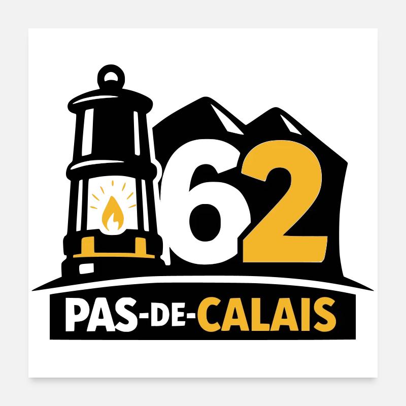 62 Pas de Calais Emblème Poster 60 x 60 cm