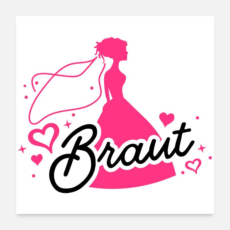 braut hochzeit Poster 60x60 cm