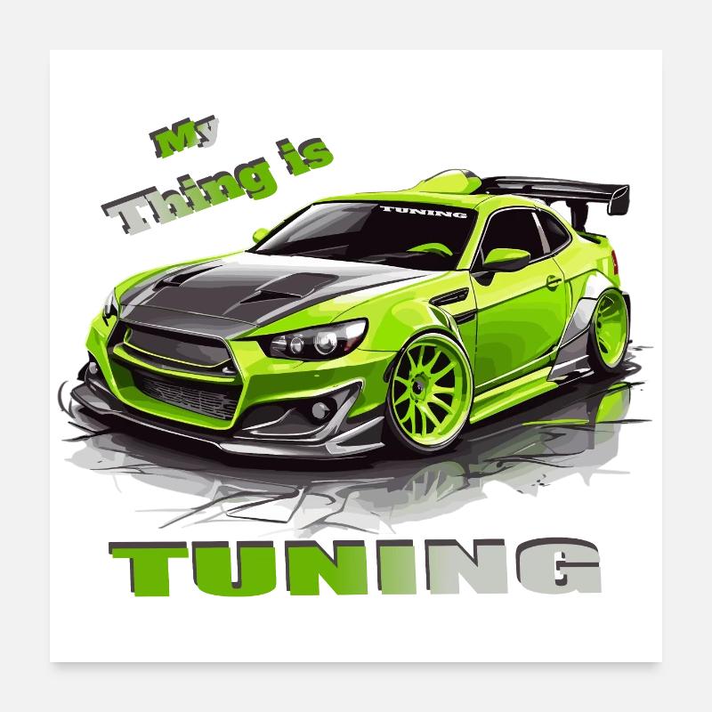 Tuning Auto Poster 60x60 cm