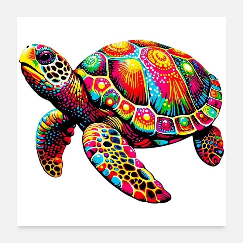 Tortue Poster 60 x 60 cm