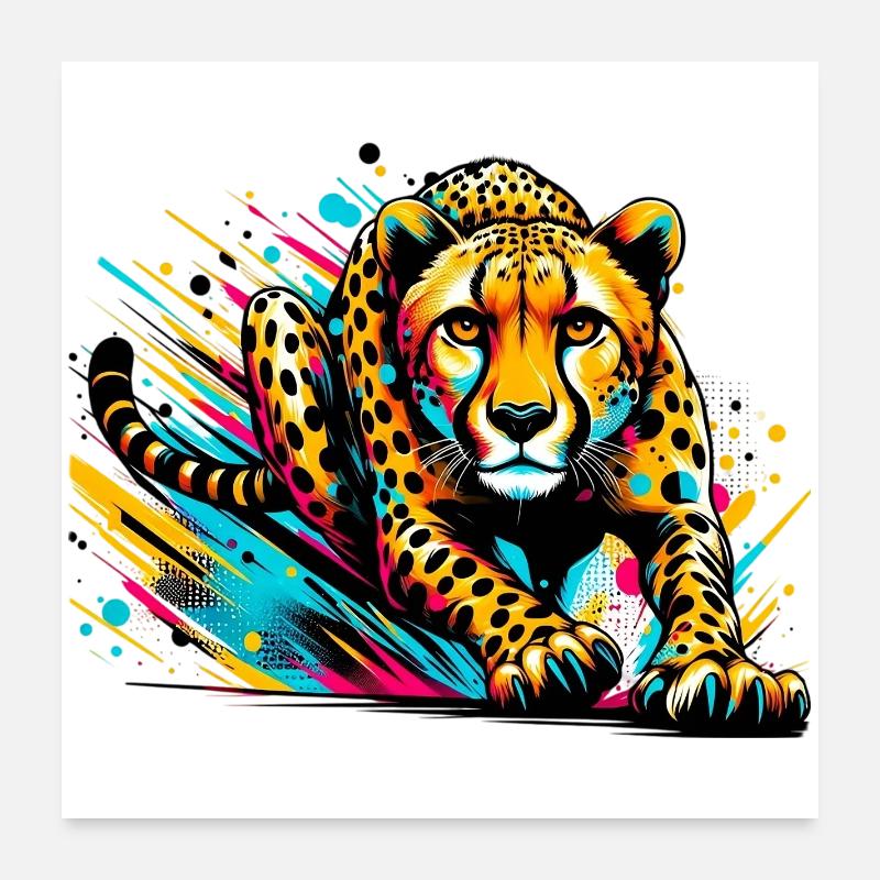 Guépard Poster 60 x 60 cm