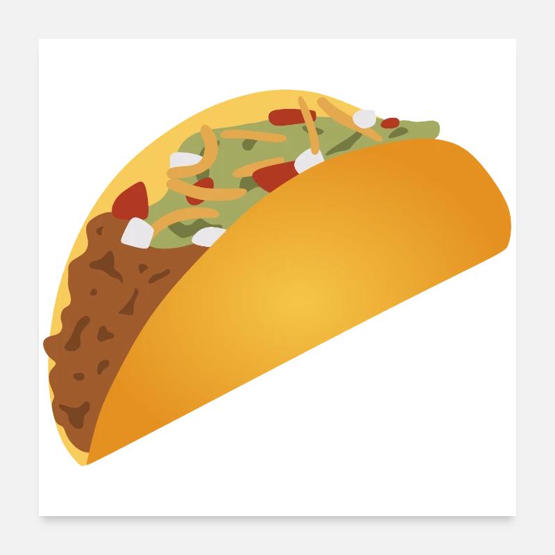 Lebendiger Taco-Musterdruck Poster 60x60 cm