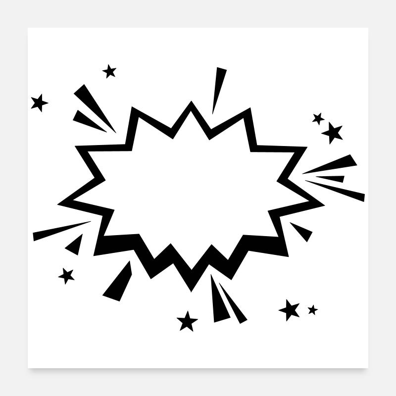 Comic Knall Poster 60x60 cm