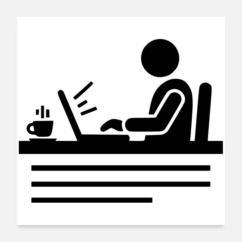 Office & Home Office | Programmer Pictogram Poster 24" x 24" (60x60 cm)