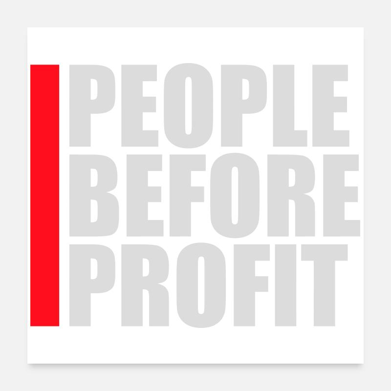 People Before Profit Activism Justice Logo Poster 24" x 24" (60x60 cm)