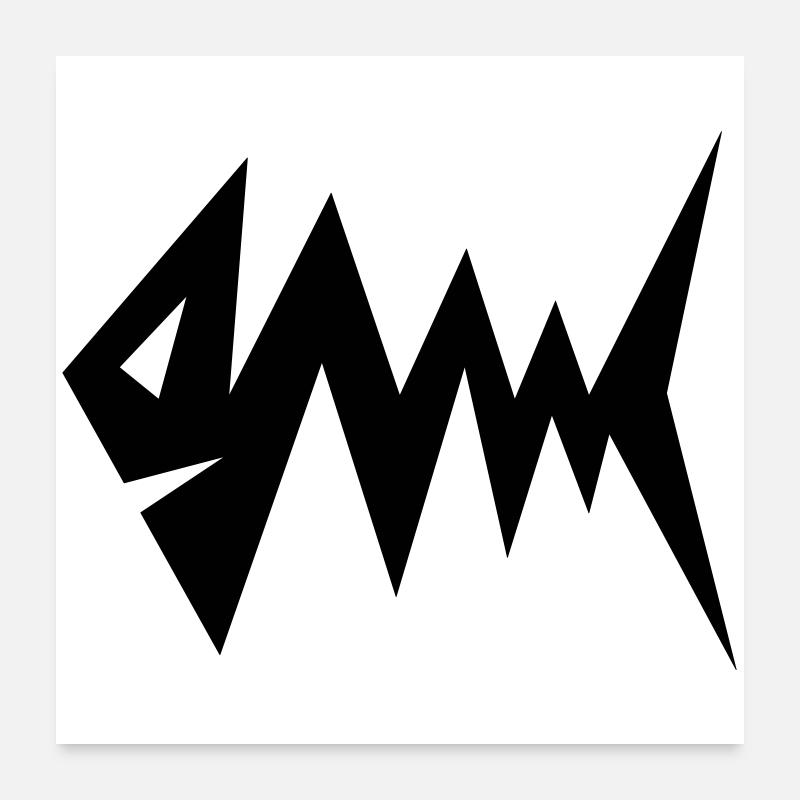 Blitzfisch Poster 60x60 cm