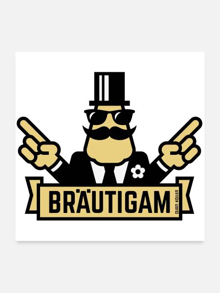 Groom Hand Show (Bachelor Party / Bachelor Party / 3C) - Poster 24" x 24" (60x60 cm) - white - Front