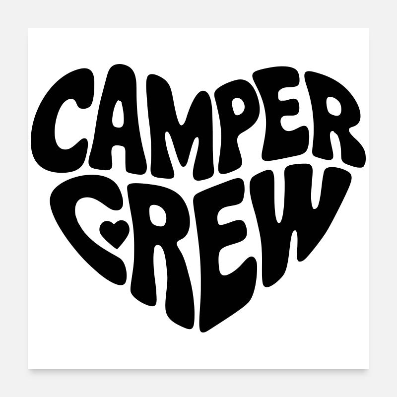 Camper crew herz Poster 60x60 cm
