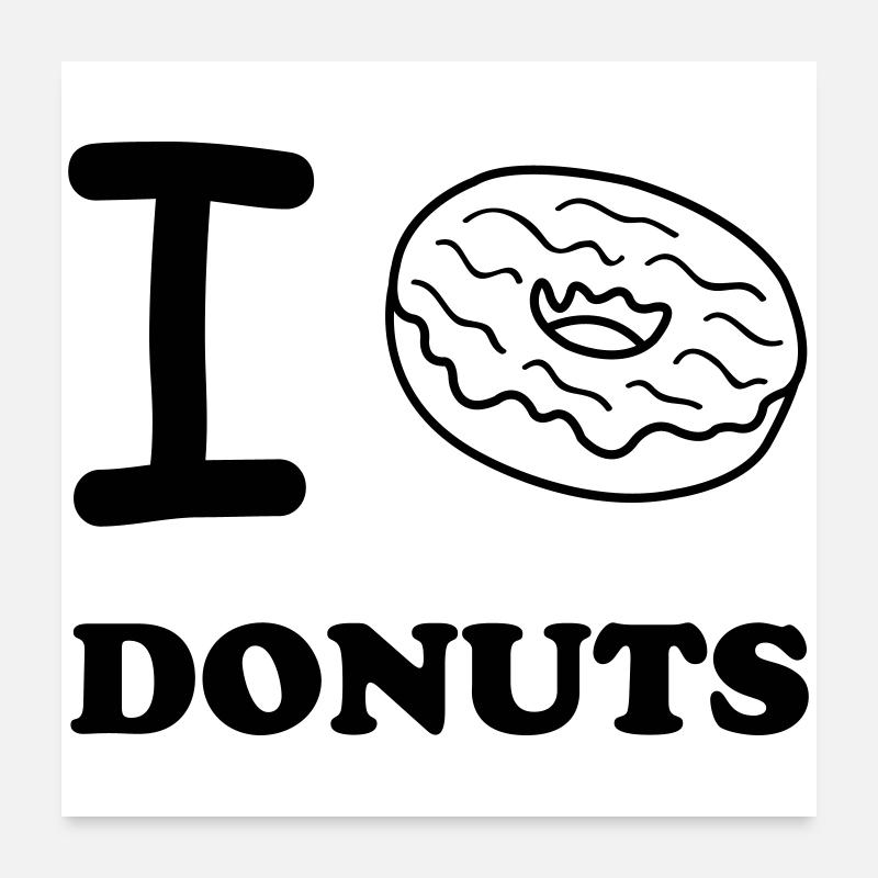 J’adore les beignets Poster 60 x 60 cm