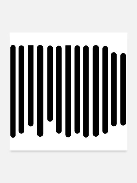 code barres - Poster 60 x 60 cm - blanc - Devant