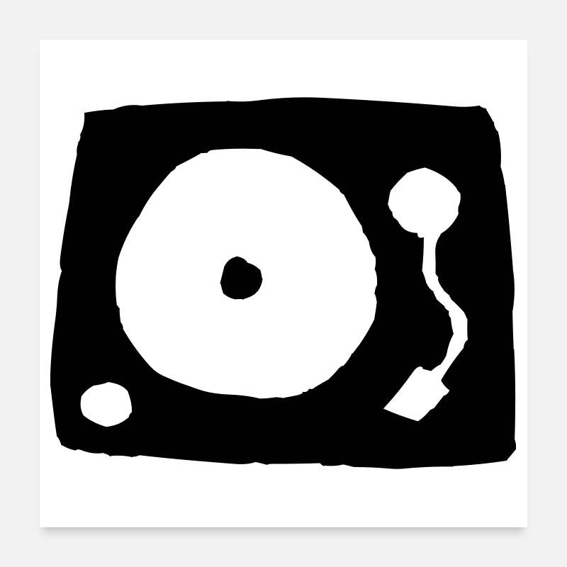 tourne-disque Poster 60 x 60 cm