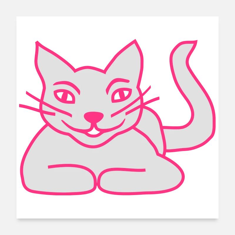 Chat Poster 60 x 60 cm