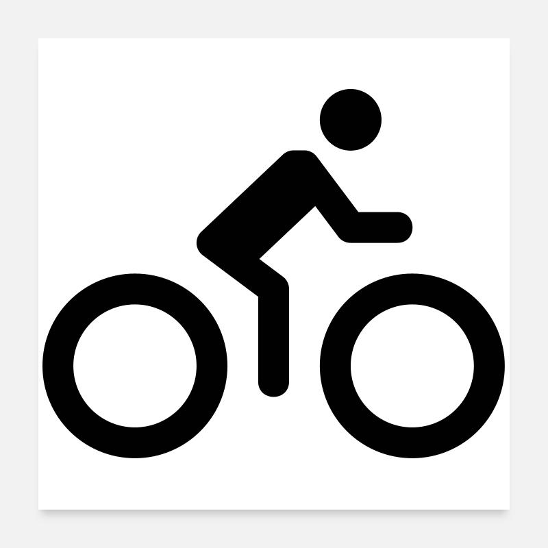 Logo de vélo Poster 60 x 60 cm