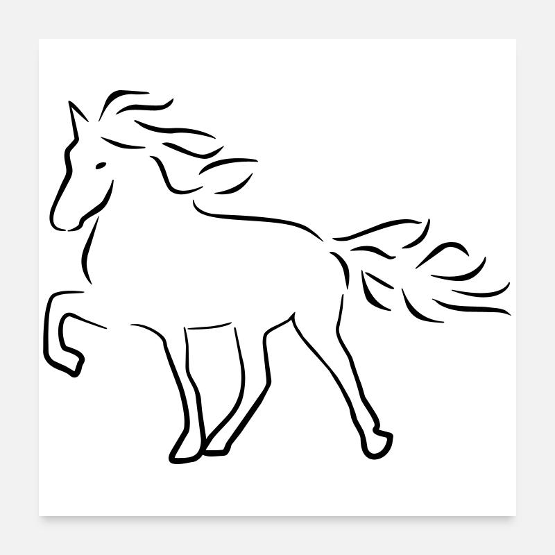 Islandpferd Poster 60x60 cm