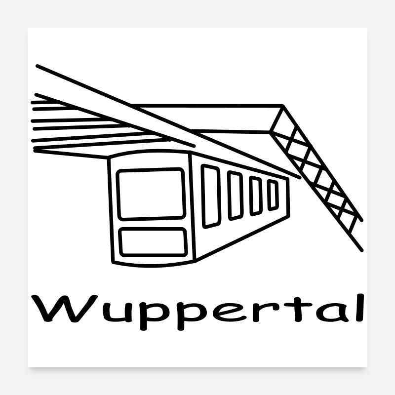 schwebebahn wuppertal Poster 60x60 cm