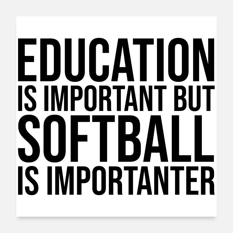 softball Poster 60 x 60 cm