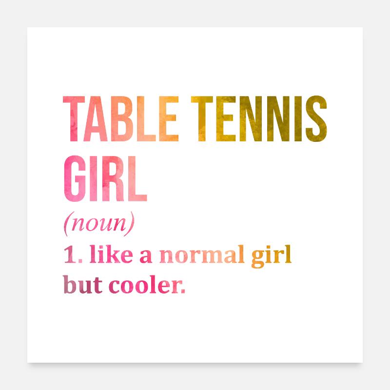 ping-pong Poster 60 x 60 cm
