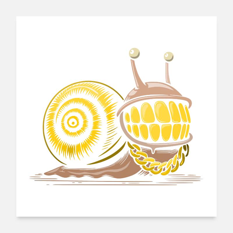escargot bling bling hiphop Poster 60 x 60 cm