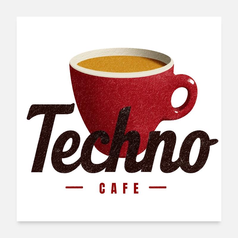 Techno Café Poster 60 x 60 cm