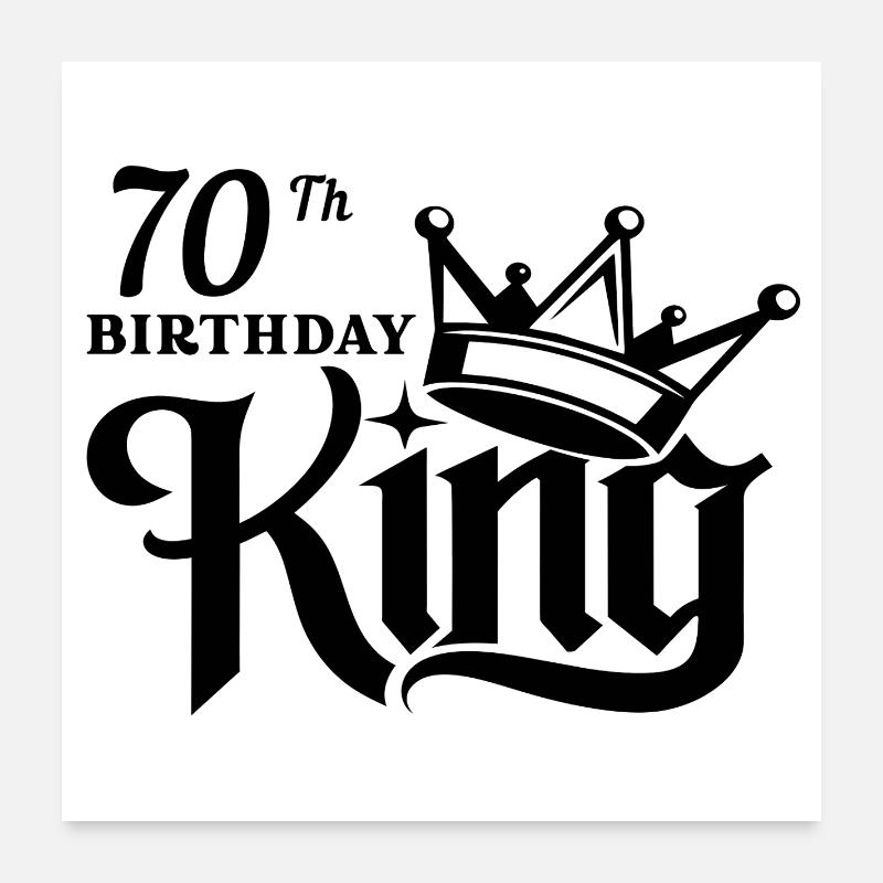 Roi du 70e anniversaire Poster 60 x 60 cm