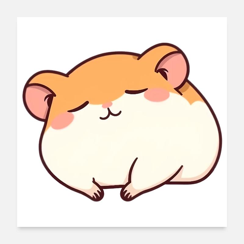 Sleeping hamster Poster 24" x 24" (60x60 cm)