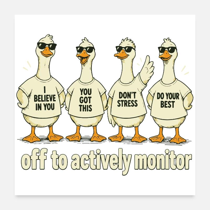 En route pour surveiller activement la conception Poster 60 x 60 cm