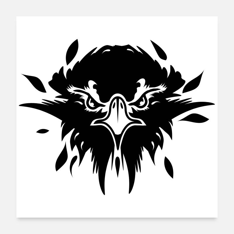 Adler Kopf Poster 60x60 cm