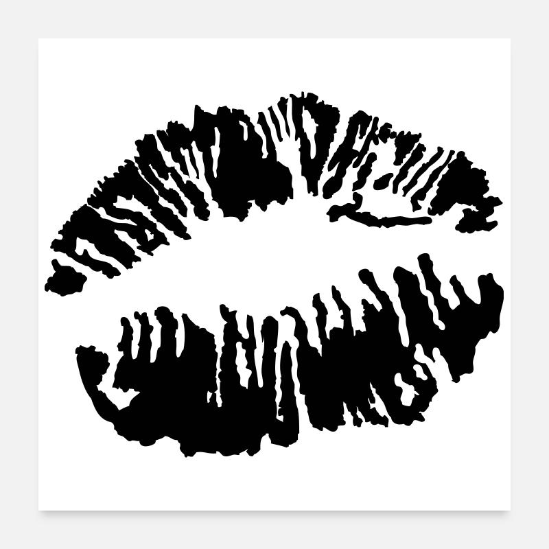 Bouche Rosebud Poster 60 x 60 cm