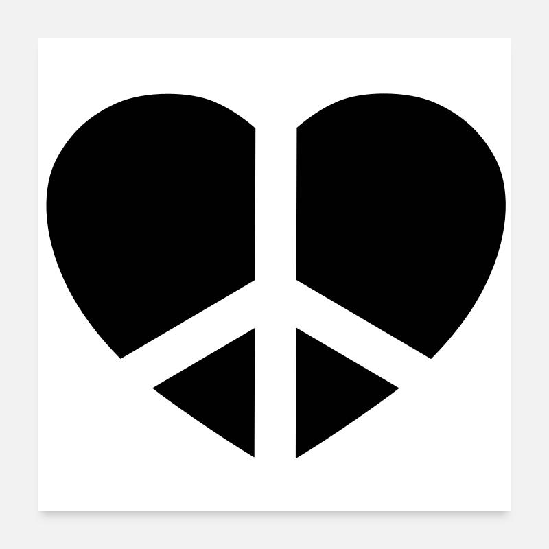 Paix & Amour Poster 60 x 60 cm