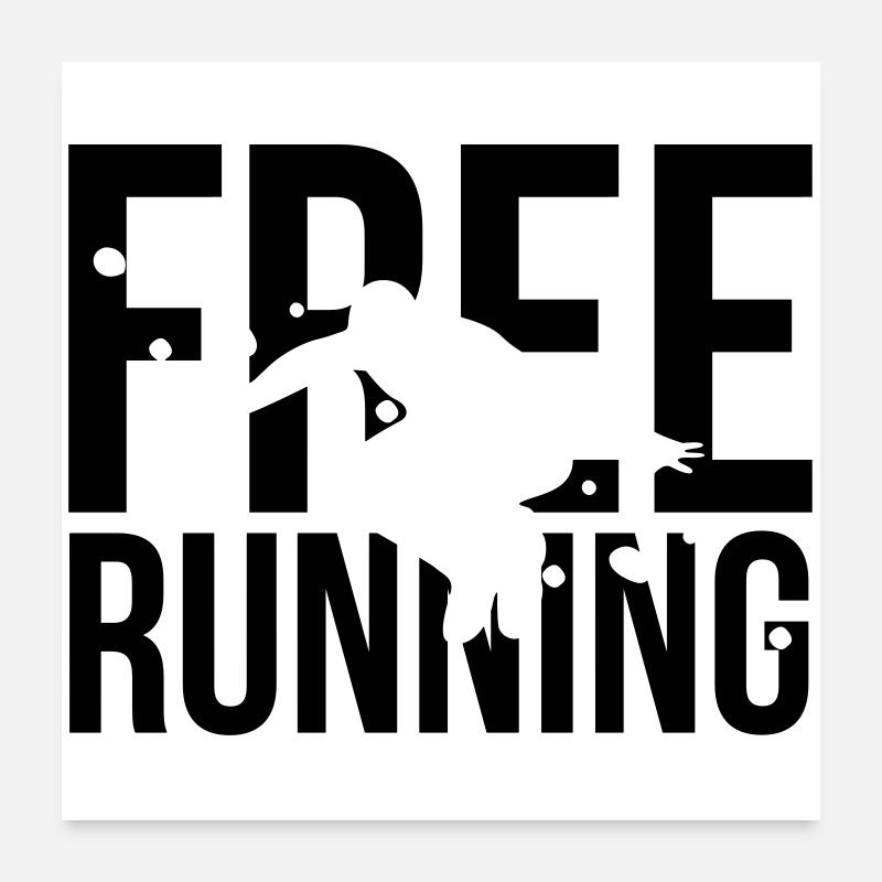 free running Poster 60x60 cm