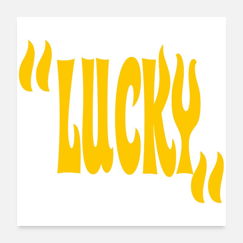 Glücklich Poster 60x60 cm