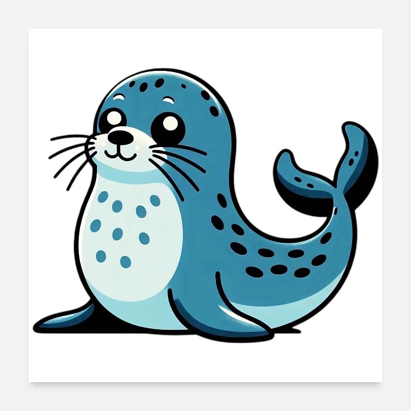 Seal Poster 24" x 24" (60x60 cm)